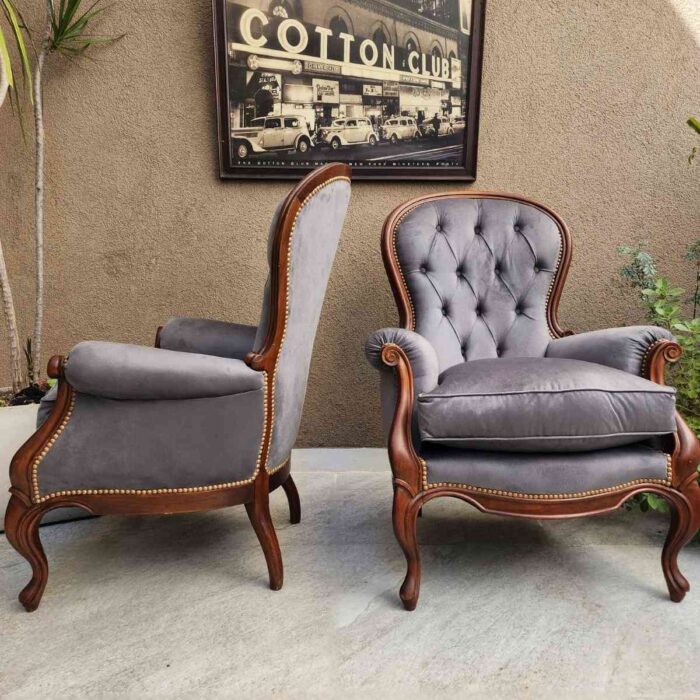 Par De Sillones Coloniales - Imagen 2