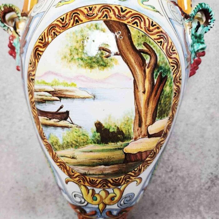 Ánfora Italiana Pintada Mano - Imagen 4