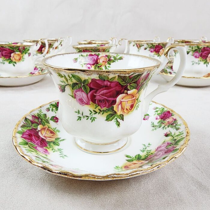 12 Tazas De Café Con Platos - Imagen 2
