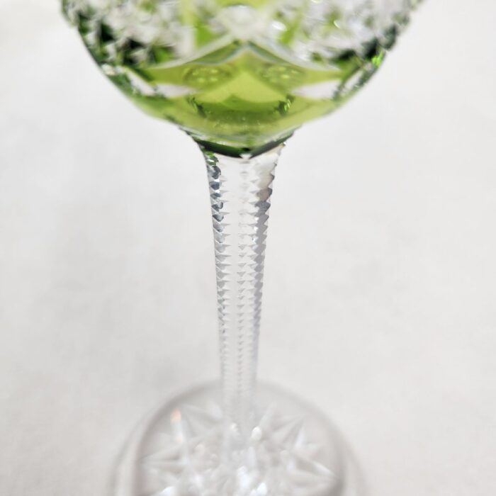 7 Copas De Cristal Verde - Imagen 3