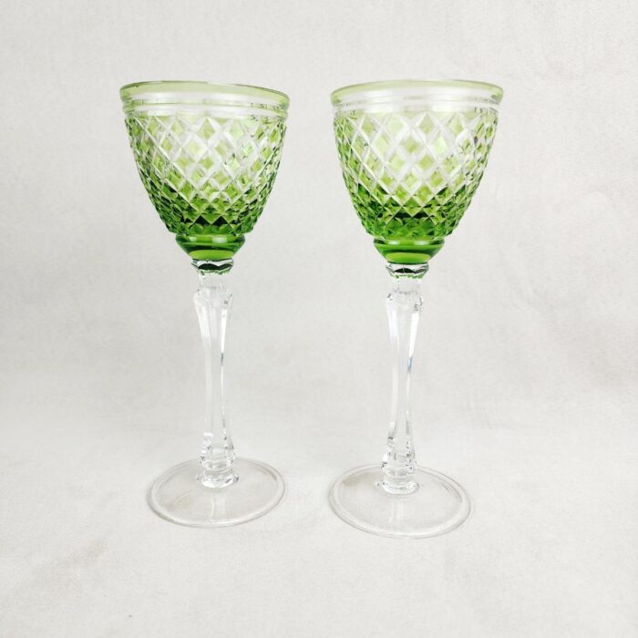 Par de Copas de Cristal Tallado