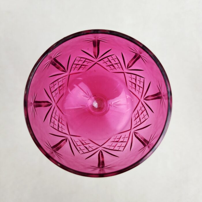 8 Copas Rosadas Talladas - Imagen 3