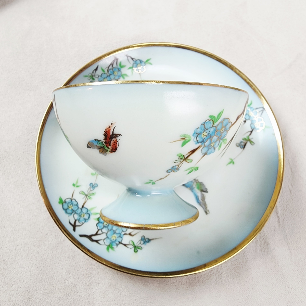 Juego De Te Porcelana Tsuji Pintado A Mano - Imagen 7