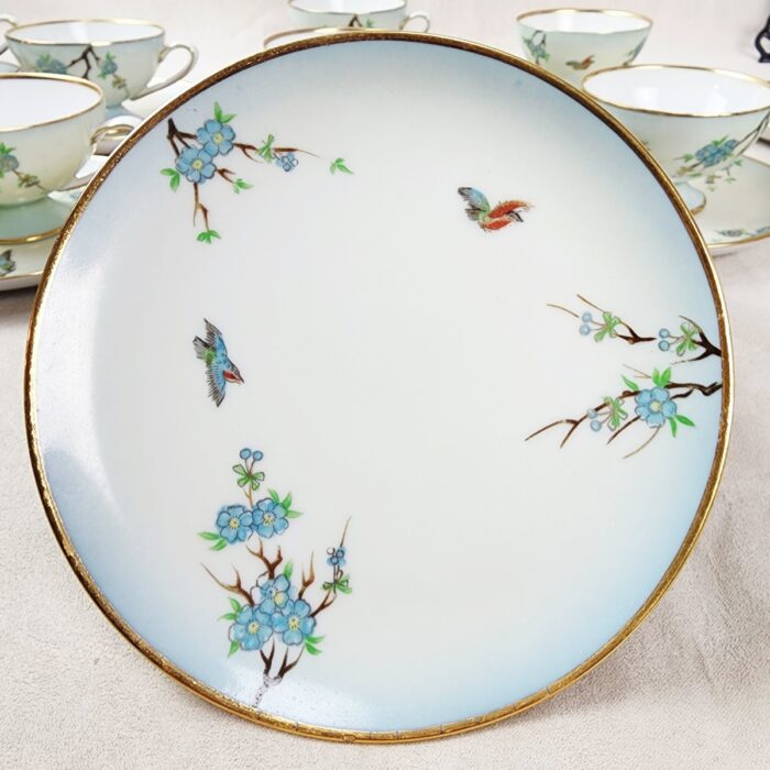 Juego De Te Porcelana Tsuji Pintado A Mano - Imagen 5