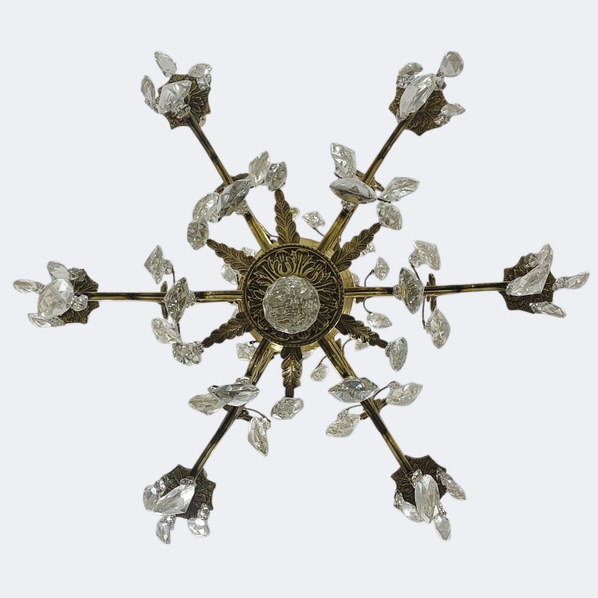 Araña Bronce 7 Luces con Caireles - Imagen 5