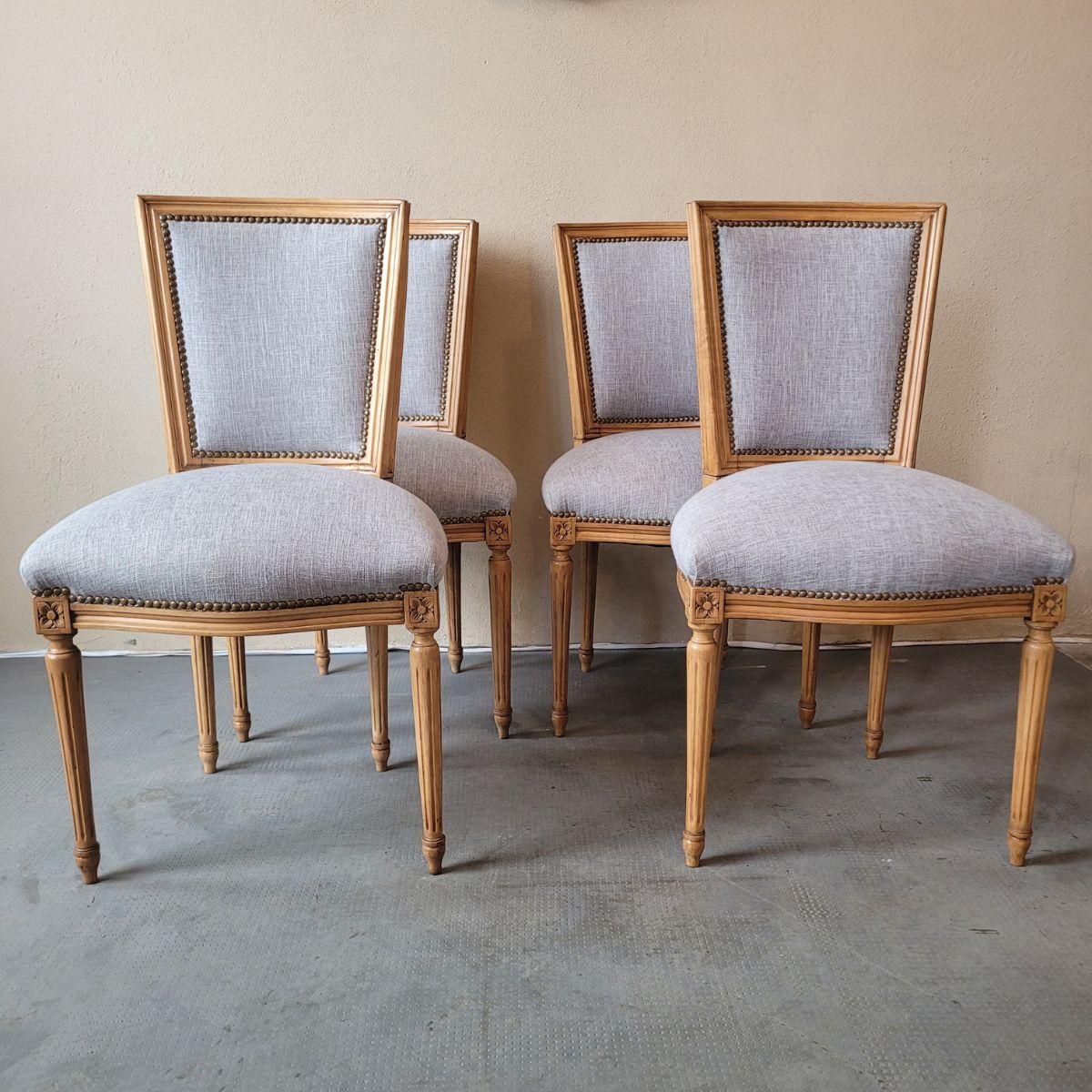 4 Sillas Francesas Estilo Luis XVI