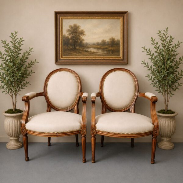 Par de Sillones Frances Estilo Luis XVI
